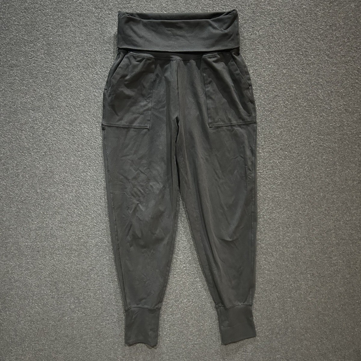 Offline By Aerie Black The Hugger Fold Over Jogger Pant Soft Size