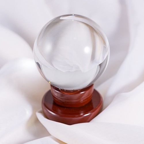 LONGWIN 100mm 3.94" D Quartz Crystal Ball Sphere Scrying Ball Photo Props - Picture 3 of 9