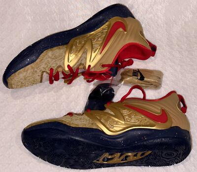 ヒロシくんNike KD 15ゴールド/レッド/ネイビー NIKE KD 15 Low Olympic Gold Navy Blue Red Basketball Shoes
