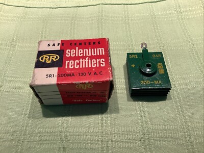 R-R Company Safe Center Selenium Rectifier 5R-1  130 Volts 200mA 
