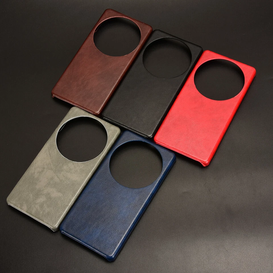 For Sharp Aquos R9 Pro SH-54E, Luxury Hybrid PU Leather Hard Bumper Case Cover - Image 2 of 4