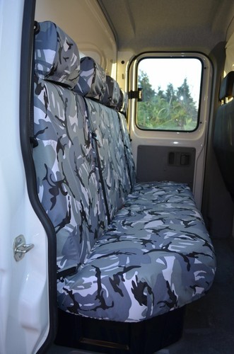 MAN TGE Van 2017+ Fundas de asiento traseras cuádruples grises impermeables a medida de 4 plazas - Imagen 2 de 2