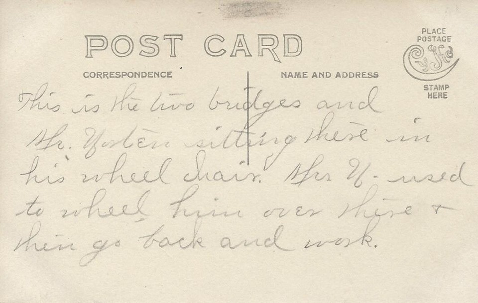 Vintage Postcard Two Bridges Whitney's Point N.Y. Whitney Point, NY