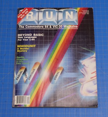 Vintage RUN magazine October 1984 Issue #10 (Commodore 64/128 magazine)