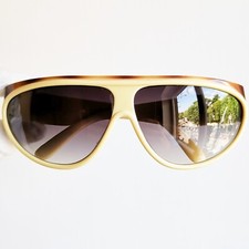 sunglasses YSL 8761 Yves Saint Laurent sunglasses vintage white gold brown