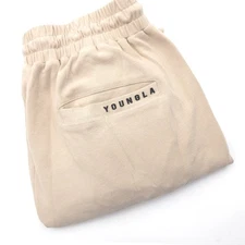 YoungLA Cloud Jogger Pants Men's XL Beige Model 228 Elastic Cuffs Athletic