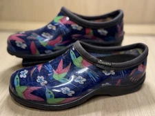Sloggers Women's Gardening Shoes Clogs Waterproof Size 8M Hummingbirds USA Made