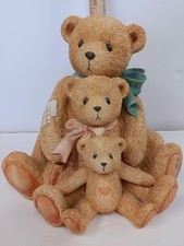 CHERISHED TEDDIES THEODORE, SAMANTHA,  TYLER BEAR FAMILY LARGE 12 Inches