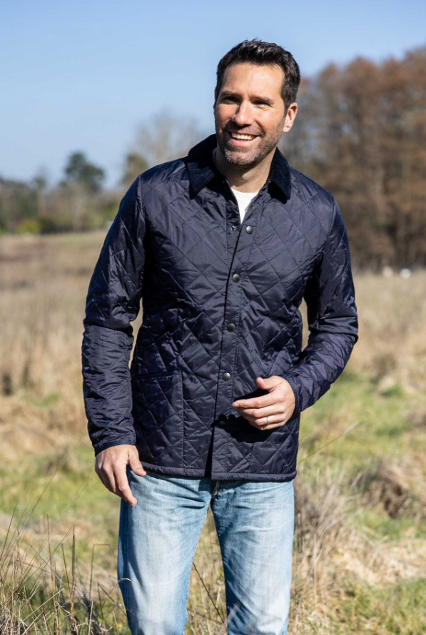 Navy ~ Barbour Heritage Liddesdale Quilted Jacket MSRP $ 285