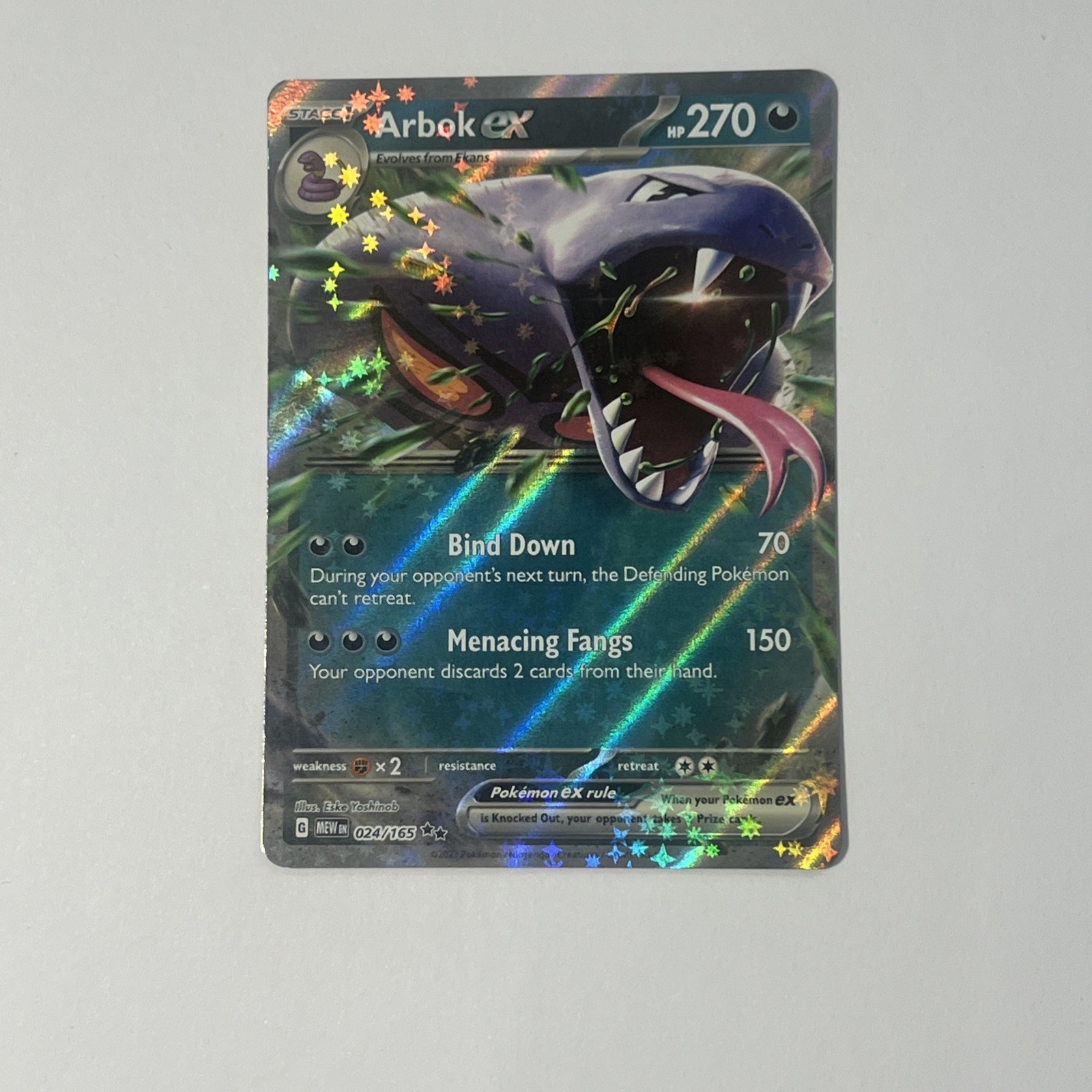 Arbok ex 024/165 Sv: Scarlet & Violet 151 Holo Pokemon TCG - NM ENGLISH