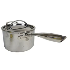 Williams Sonoma Hestan Thermo Clad 4qt Pot & Cover Stainless Open Box Scuffs