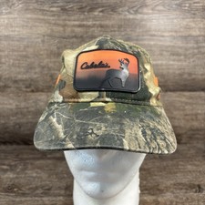 Cabelas Hat Cap Snap Back Youth Camouflage Mesh Trucker Patch Deer Hunting
