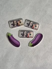 🔥 Lot of 5 Colorized 1 Gram Silver Bars 💵🍆 100 Bills and Eggplants