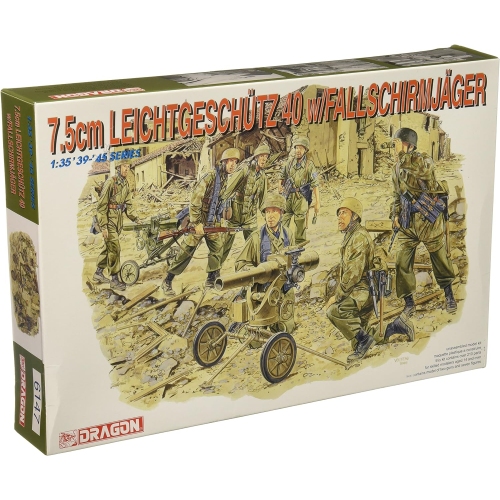 7,5 Cm Leichtgesch 40 With Crew Kit 1:35 Dragon Kit Figure Militari -D- Neues Mo-image