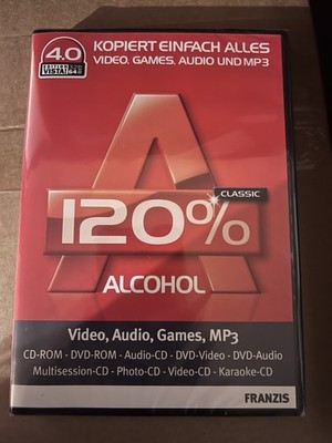 Alcohol 120% Classic 4.0 PC DVD Brennsoftware Windows XP Vista CD-ROM