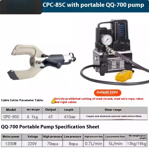 Hydraulic Pressure Shearing Machine CPC-65C Hydraulic Cable Cutting Tool - Picture 10 of 12