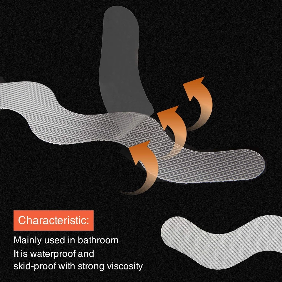 Calcomanías adhesivas antideslizantes para ducha 24 piezas tiras de seguridad para bañera Foto 2 de 4