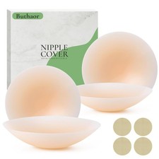 2 Pairs Silicone Nipple Covers for Women Reusable Adhesive Pasties - Invisible W