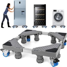 Fridge Stand Mobile Base with 4 Locking Wheels and 8 Strong Feet Washing Machine