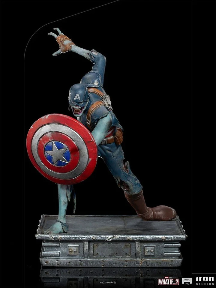 Iron Studios Marvel ¿Y si? Estatua Zombie Capitán América escala artística escala 1/10 Foto 2 de 4