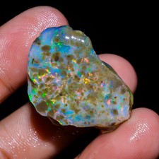 Ópalo etíope natural espécimen áspero ópalo Welo cristal de fuego ópalo aprox 38 quilates