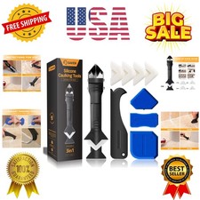 Silicone Caulking Tools-3 in 1 Sealant Finishing Tool Grout Remove Scraper Ca...