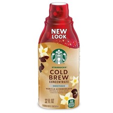 Starbucks Cold Brew Coffee Concentrate, Flavored Sweetened Vanilla Chocolate