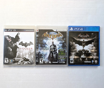 Batman Arkham Trilogy PS3 PS4 Asylum City Knight Complete Working Sony