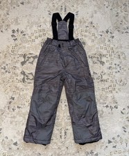 Weatherproof 32 Degrees Gray Snow Bib Ski Pants Removable Youth Size S 7/8