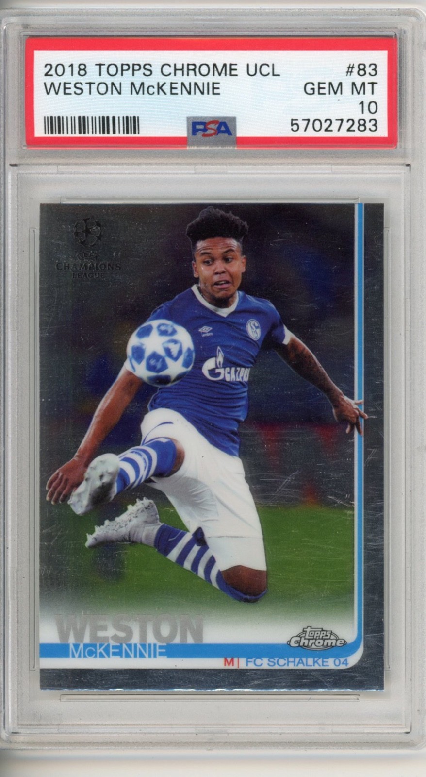 Weston Mckennie 2018 Topps Chrome UCL PSA 10 #83