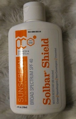 SOLBAR SHIELD SUNSCREEN LOT SPF40 4.4OZ Exp 04/2026