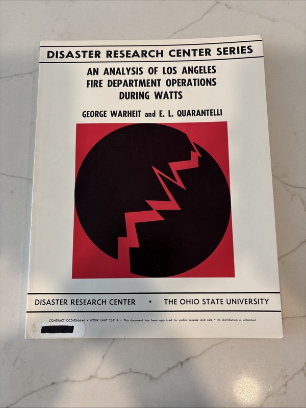 Analysis of Los Angeles Fire Department Operations Watts Riots LAFD LAPD LASD