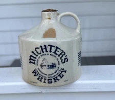 Michter’s Sour Mash Whiskey Stoneware Jug Pint circa 1970’s Empty