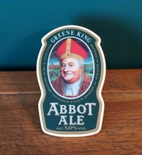 Greene King Abbot Ale Beer Pump Clip Badge Breweriana