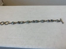 Sarda Sterling Silver 925 7.5” Multi-gemstone Blue Topaz And Pearl L@@K!