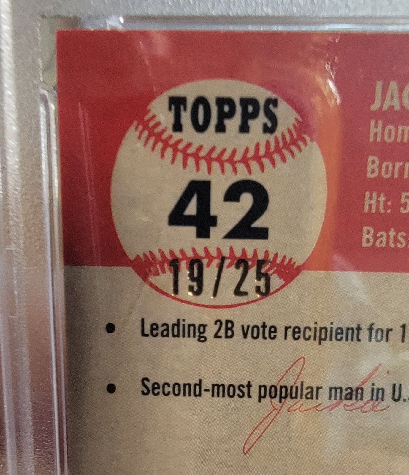 Topps 2022 Chrome Platinum Jackie Robinson Orange Wave Refractor #42 /25 PSA 10 view 3