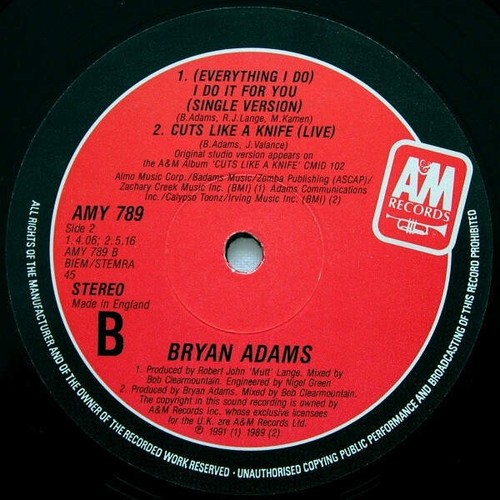 Bryan Adams - (Everything I Do) I Do It For You (VINYL) - Bild 4 von 4
