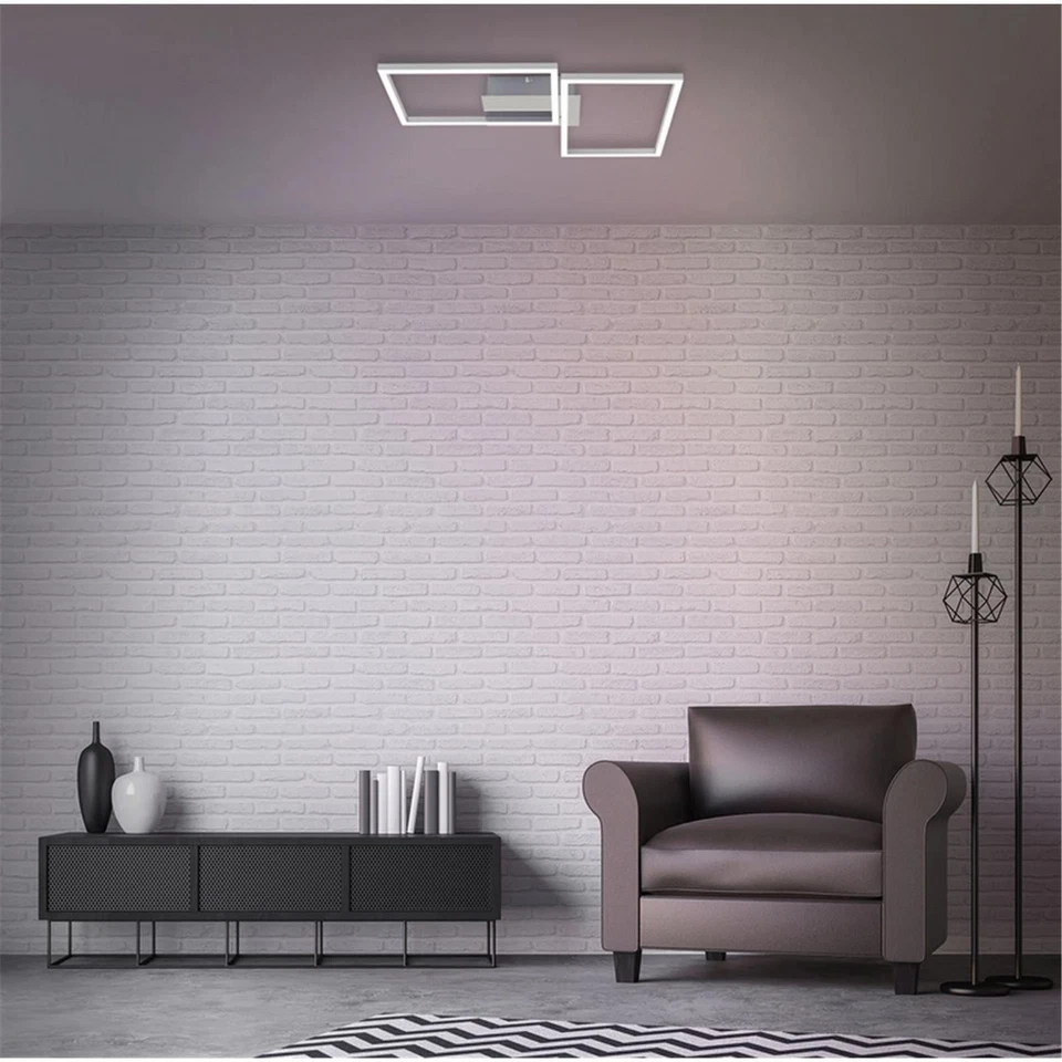 Deckenleuchte Briloner Frame Deckenlampe LED 30W Chrom Dimmbar Fernbedienung CCT - Bild 4 von 4
