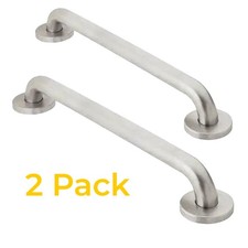 2 Pack Moen Home Care 12" Stainless Steel ADA Compliant SecureMount Grab Bar