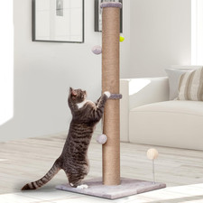 36 Tall Cat Scratching Post with Sisal Rope Plush Toy for Large Cats Kittens
