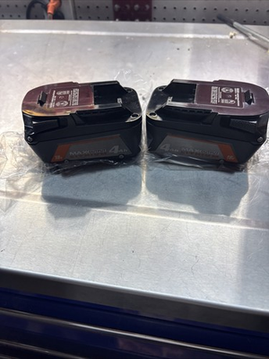 #ad Ridgid 2 Max Output 4Ah Batteries…. New $94.00
