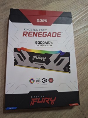 Kingston Fury Renegade - 64GB (2x32GB) - DDR5 6000 - (KF560C32RSAK2-64)
