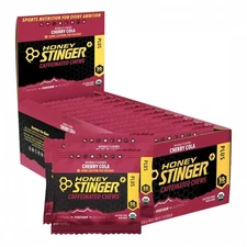 Honey Stinger Caffeinated Cherry Cola Energy Chews - Gluten-Free, Electrolytes,