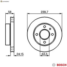 2x BREMSSCHEIBE 0 986 478 148 FÜR FORD ESCORT/Mk/IV/Turnier/Break/III/'86 2.3L