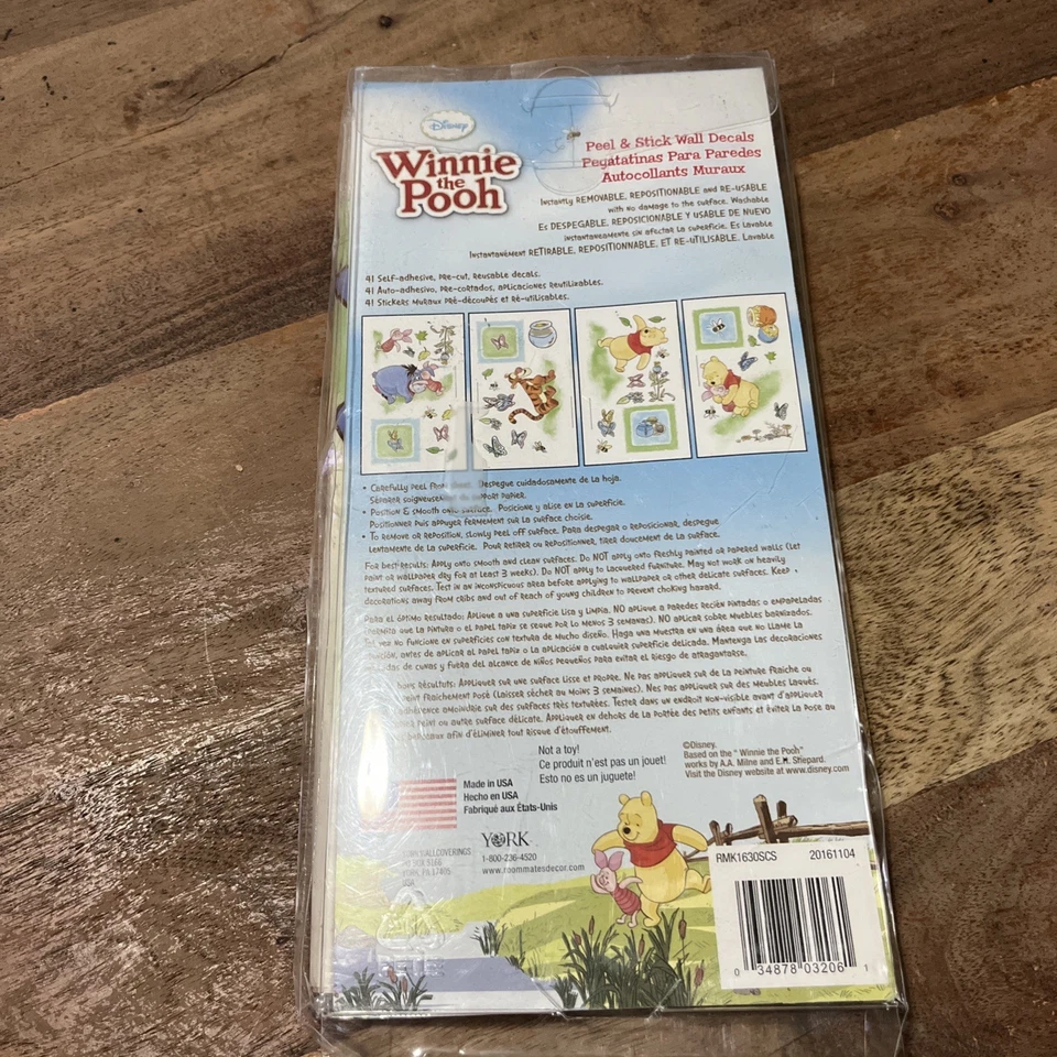 Calcomanías de pared WINNIE THE POOH 41 pegatinas Disney Eeyore Tigger Piglet decoración de habitación Foto 4 de 4