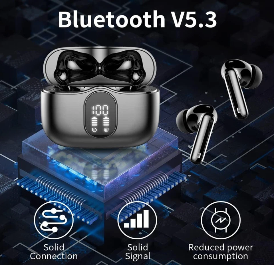 Wireless Earbuds Bluetooth 5.3 Earphones Noise C Waterproof For Android & iPhone - Image 4 of 4