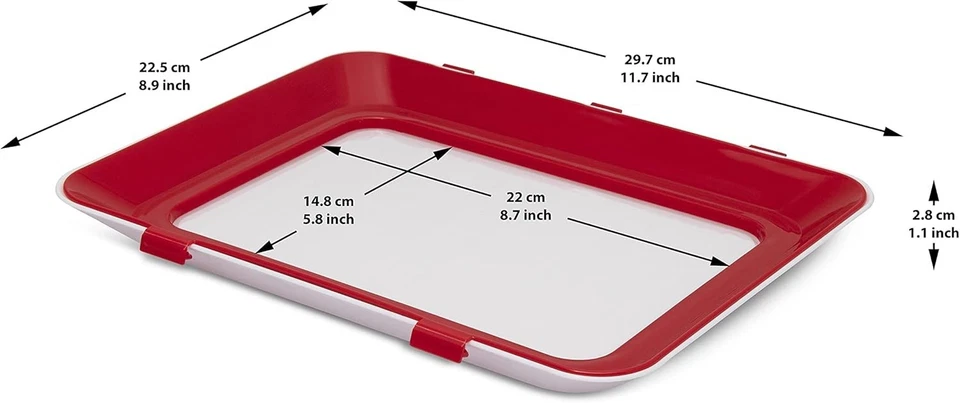 CWBEATS Food Preservation Trays Set of 4 – Reusable Stackable w/ Tongs & Lids - Image 3 of 4