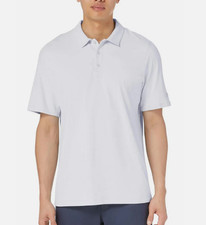 Kirkland Signature Men  s Regular Fit Performance Polo T-Shirt, White, L