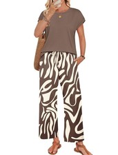 WIHOLL Two Piece Sets for Women Summer Spring Outfits Lounge Sets Beach Vacat...