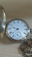 ELGIN pocket watch gold color with chain